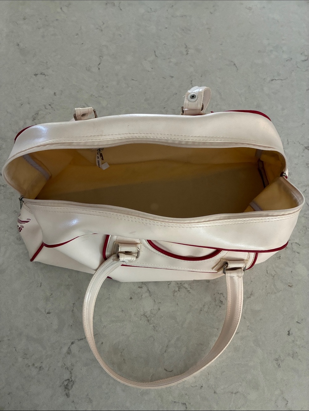 adidas white and red retro gym vintage bag - Picture 3 of 9